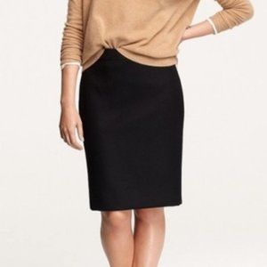 J. Crew Number 2. Wool Laine Pencil Skirt in Black
